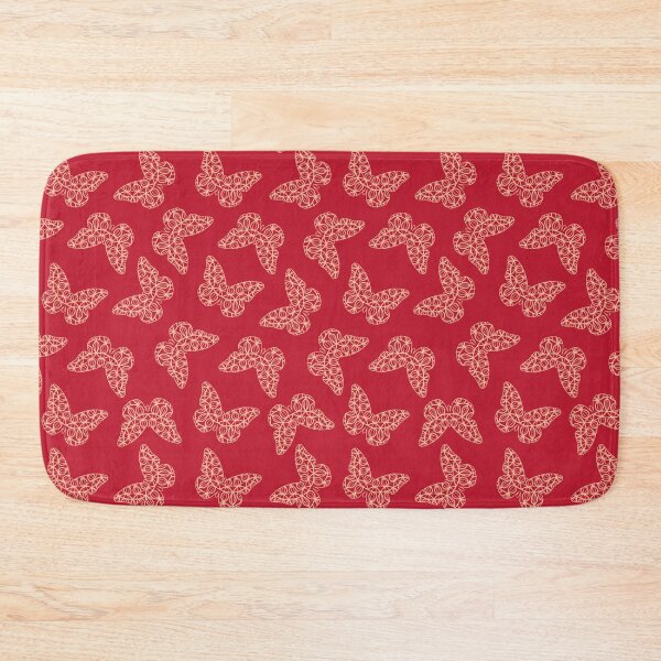 Item preview, Outline butterfly pattern on red designed and sold by GulArt.