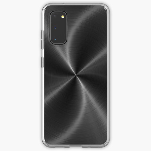 Dark Gray Stainless Shiny Steel Metal Look Samsung Galaxy Soft Case