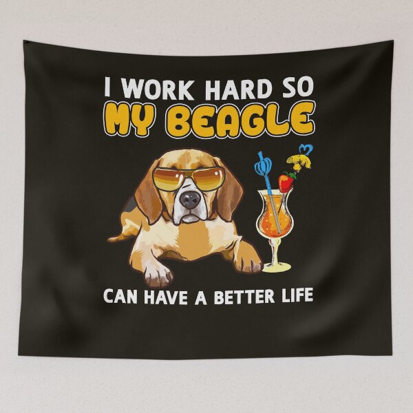 Item preview, Funny Beagle Shirt Beagle Lover Design "I work hard so my Beagle can have a better life" designed and sold by adsman68.