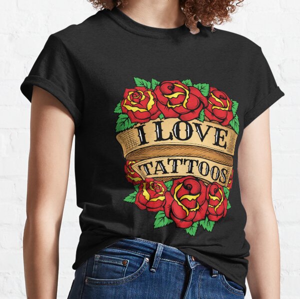 Tattoo Sleeve T Shirts Redbubble - roblox t shirt muscle tattoo rose tatoo