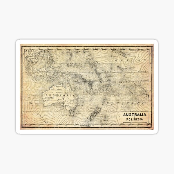 Australia vintage map Sticker