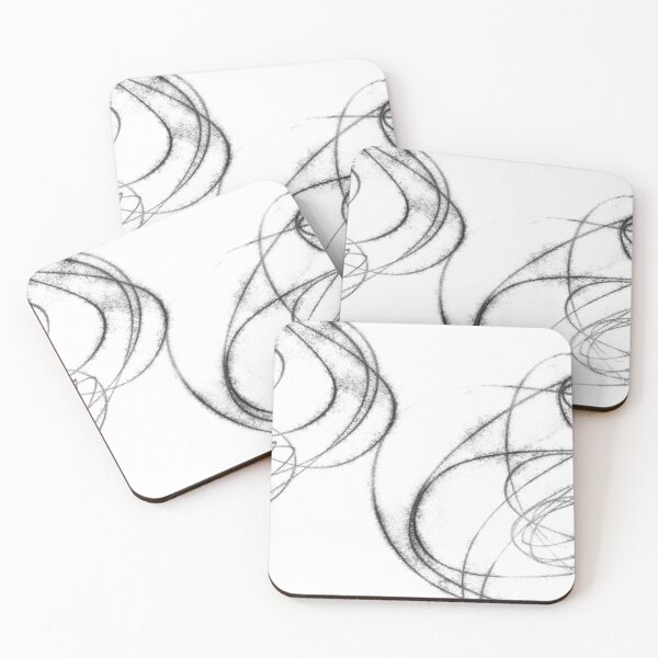 Item preview, Circuitous Black 3 Minimalist Line Art designed and sold by Janine Aykens.