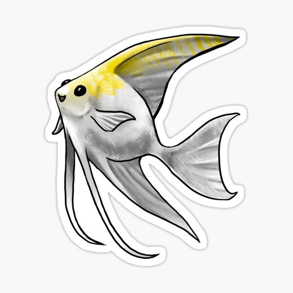Gold Pearl Scale Angelfish Sticker