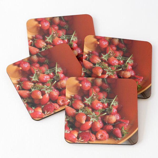 Item preview, Strawberries many fresh organic red fruits designed and sold by EstelleRossetti.
