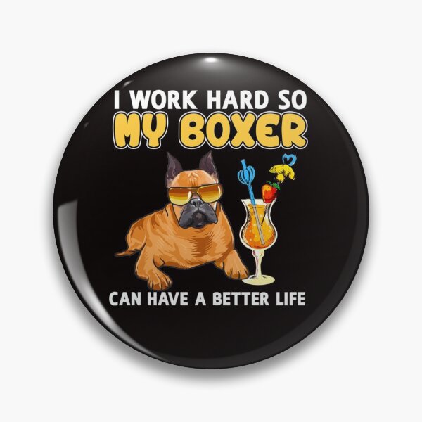 Artikelvorschau, Lustiges Boxer-Hundehemd Boxer-Hundeliebhaber-Design "Ich arbeite hart, damit mein Boxer ein besseres Leben haben kann" entworfen und verkauft von adsman68.