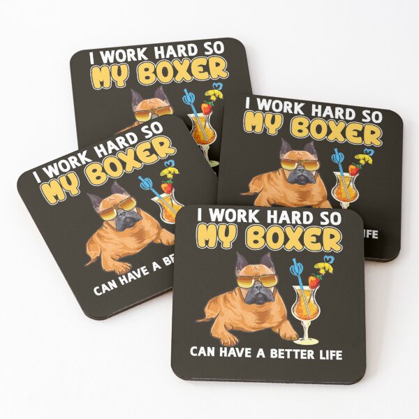 Artikelvorschau, Lustiges Boxer-Hundehemd Boxer-Hundeliebhaber-Design "Ich arbeite hart, damit mein Boxer ein besseres Leben haben kann" entworfen und verkauft von adsman68.