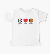 Peace Love Basketball Baby Tee