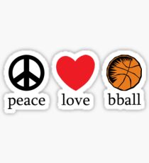 Peace Love Basketball Sticker