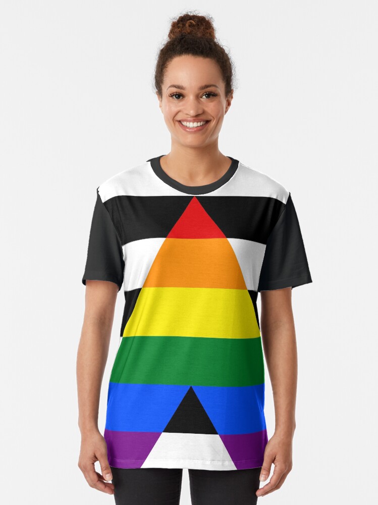 Straight Ally Lgbtq Pride Rainbow Flag T Shirt For Sale By