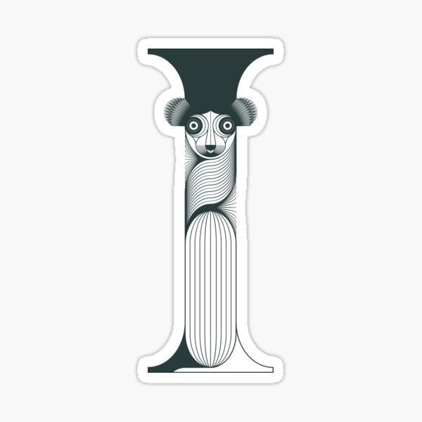 Letter I stands for Indri Sticker