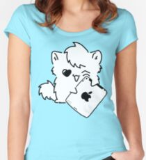 Kitty Loves iDevices! (shirt) Women's Fitted Scoop T-Shirt