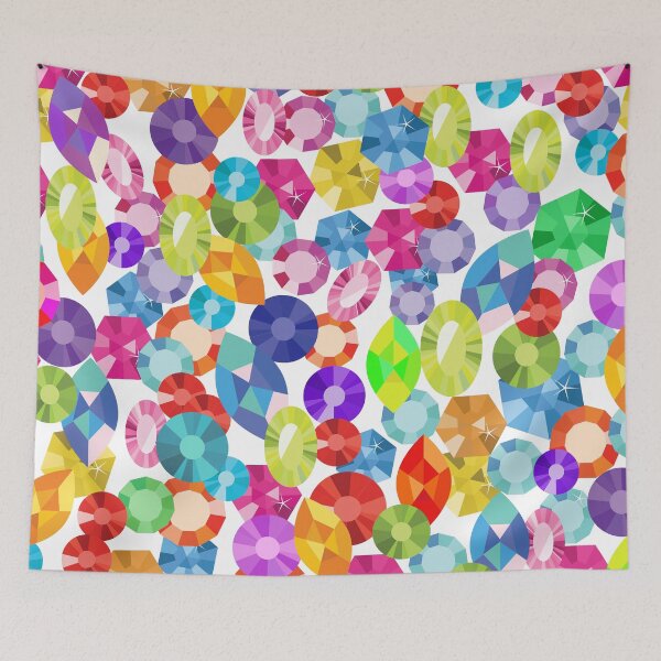 Item preview, rainbow rhinestones jewels gems designed and sold by Gossip Rag.