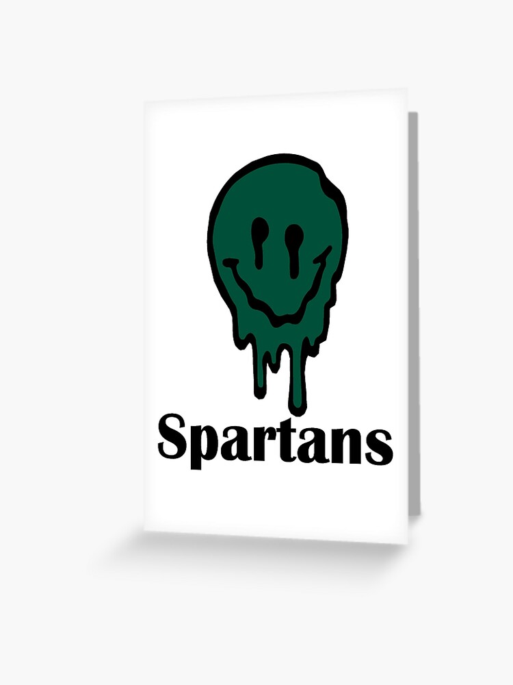 Msu Drip Smiley Face Greeting Card By Createdbyizzy Redbubble