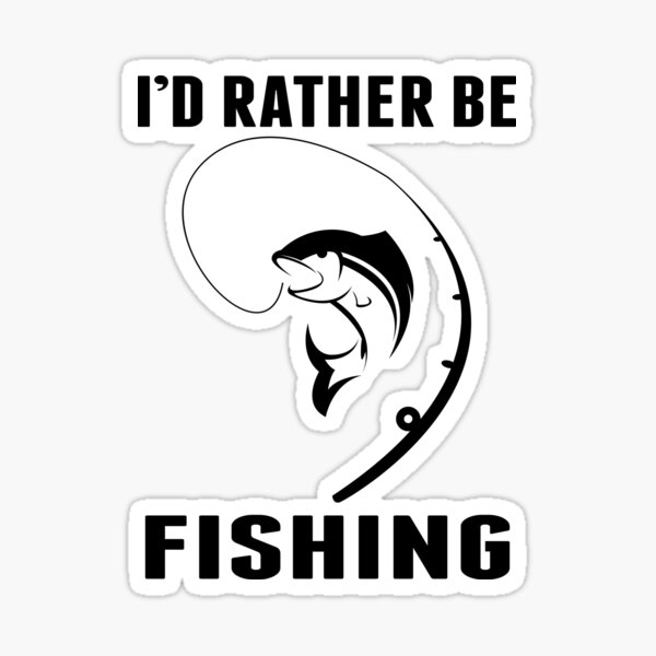  CMI NI733 I'd Rather Be Fishing Decal, 6.5-Inches Wide