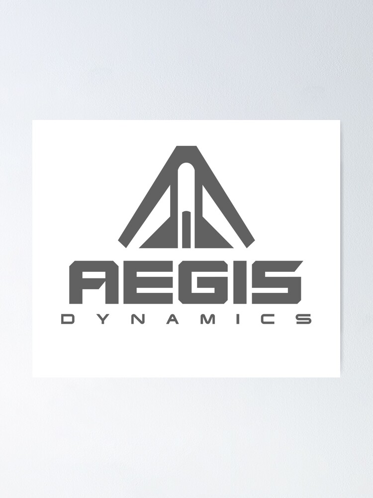 aegis dynamics star citizen logo poster by rooibos redbubble redbubble