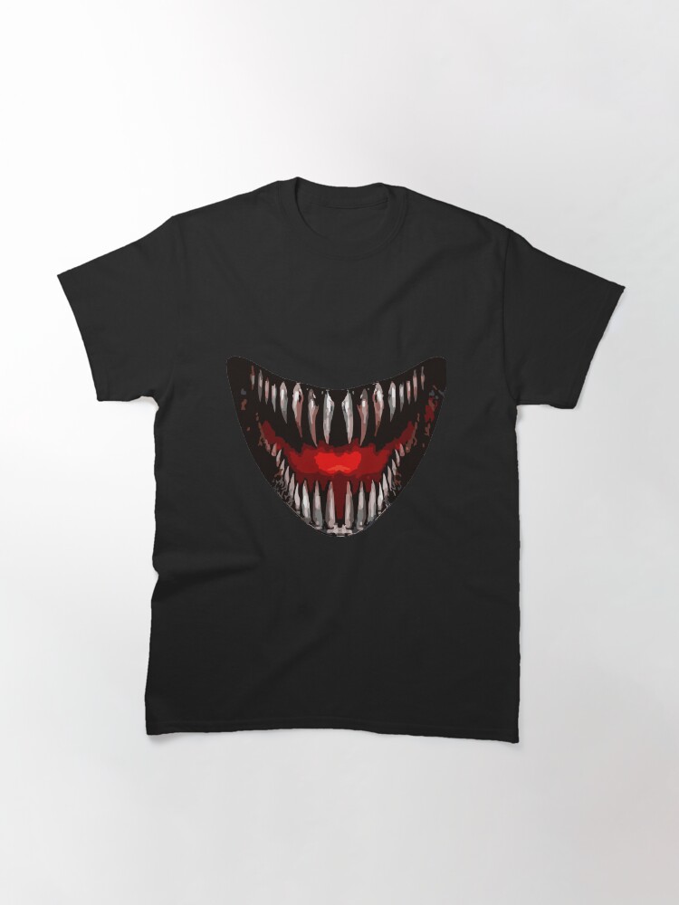 Imagen 3 de 7, Camiseta clásica con la obra Boca de monstruo, diseñada y vendida por FotoLibreStudio.