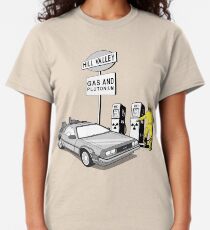 Back to the Future Delorean 'Hill Valley Gas Station' Classic T-Shirt