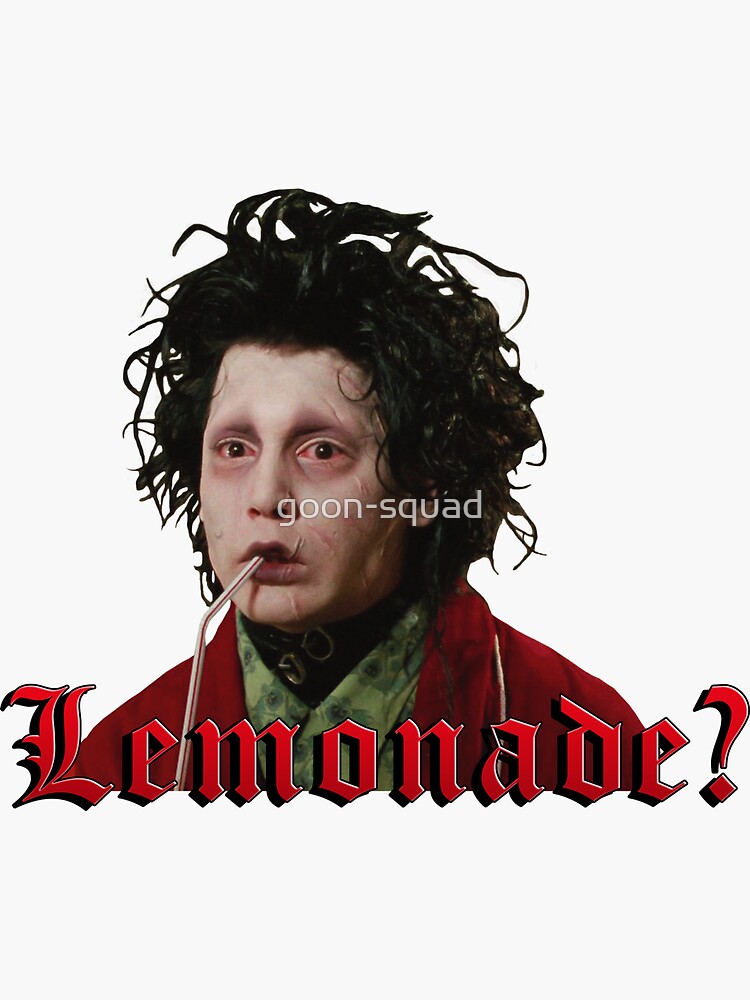 ""Lemonade?" Edward Scissorhands Cutout" Sticker by goonsquad Redbubble