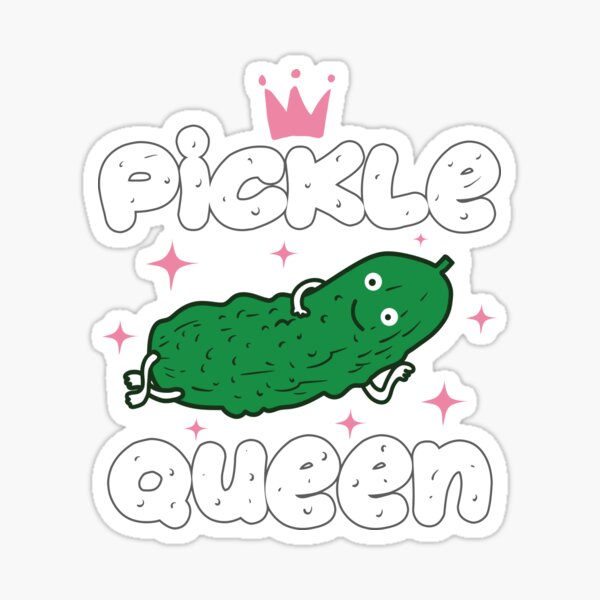Item preview, Fun Vegetable Gift print Pickle Queen Tee product designed and sold by Lisbob.