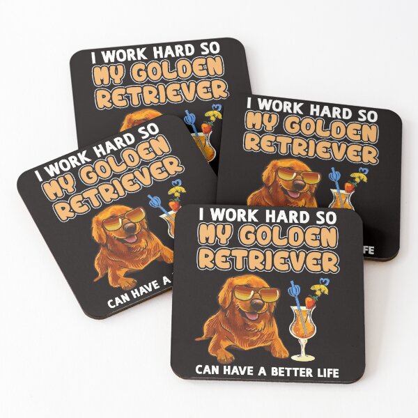 Item preview, Funny Golden Retriever Shirt  Golden Retriever Lover Design "I work hard so my Golden Retriever can have a better life" designed and sold by adsman68.