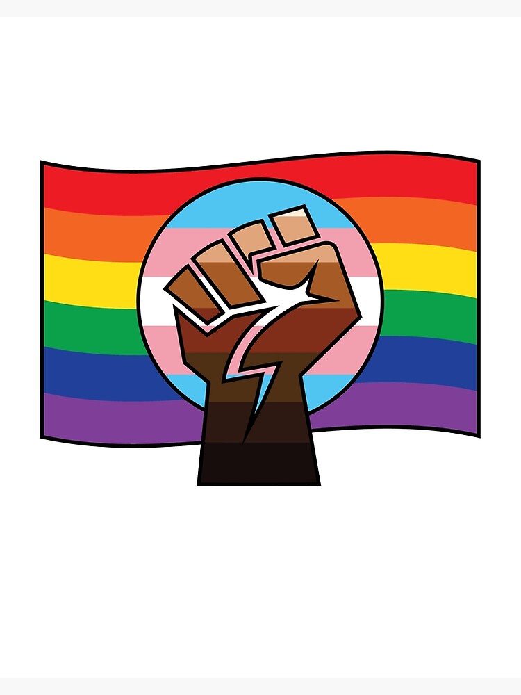 Blm X Trans X Pride Flag Art Board Print By Freeloveapparel Redbubble