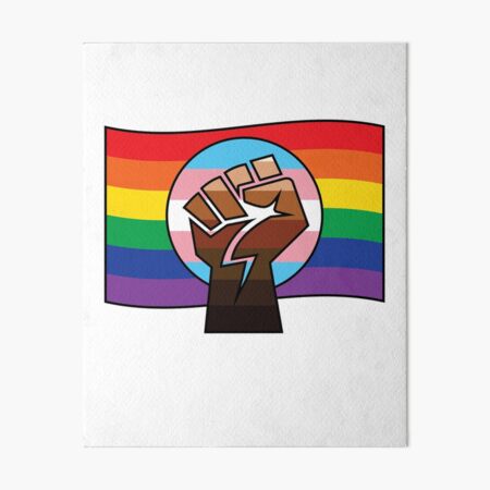BLM x Trans x Pride Flag Art Board Print