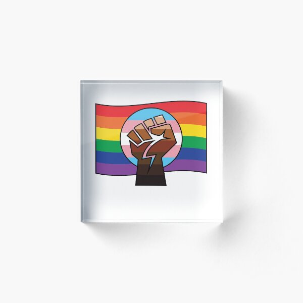 BLM x Trans x Pride Flag Acrylic Block
