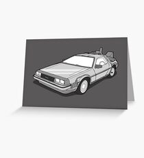 Back to the Future Delorean Greeting Card