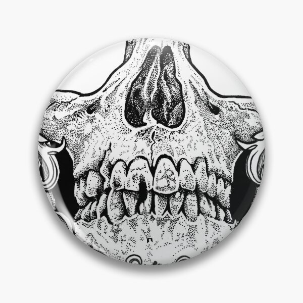 Item preview, Skull with scrolls and black interior designed and sold by MirandaTattoo.