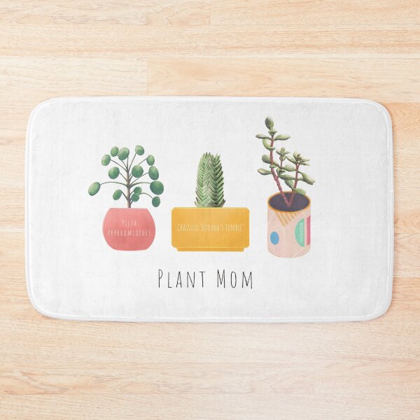 Item preview, Plant Mom - Crassula Buddha’s Temple Crassula Ovata and Pilea Peperomioides triplet designed and sold by tomkaanna.