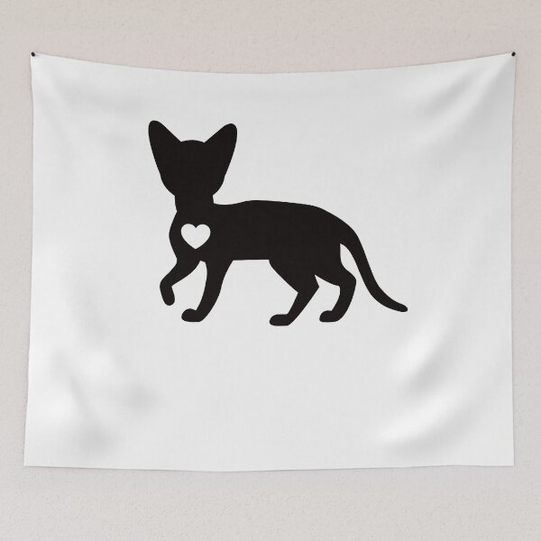 Item preview, ABYSSINIAN CAT BLACK HEART ART GIFT designed and sold by alaechamlal.