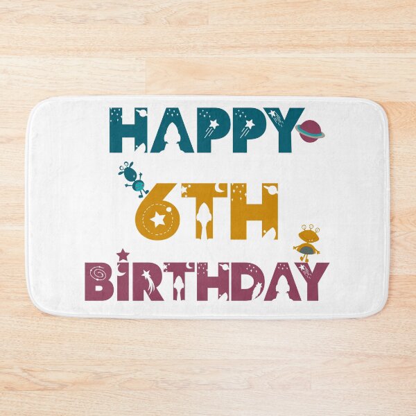 Item preview, Happy 6th Birthday space, Alien designed and sold by marosharaf.