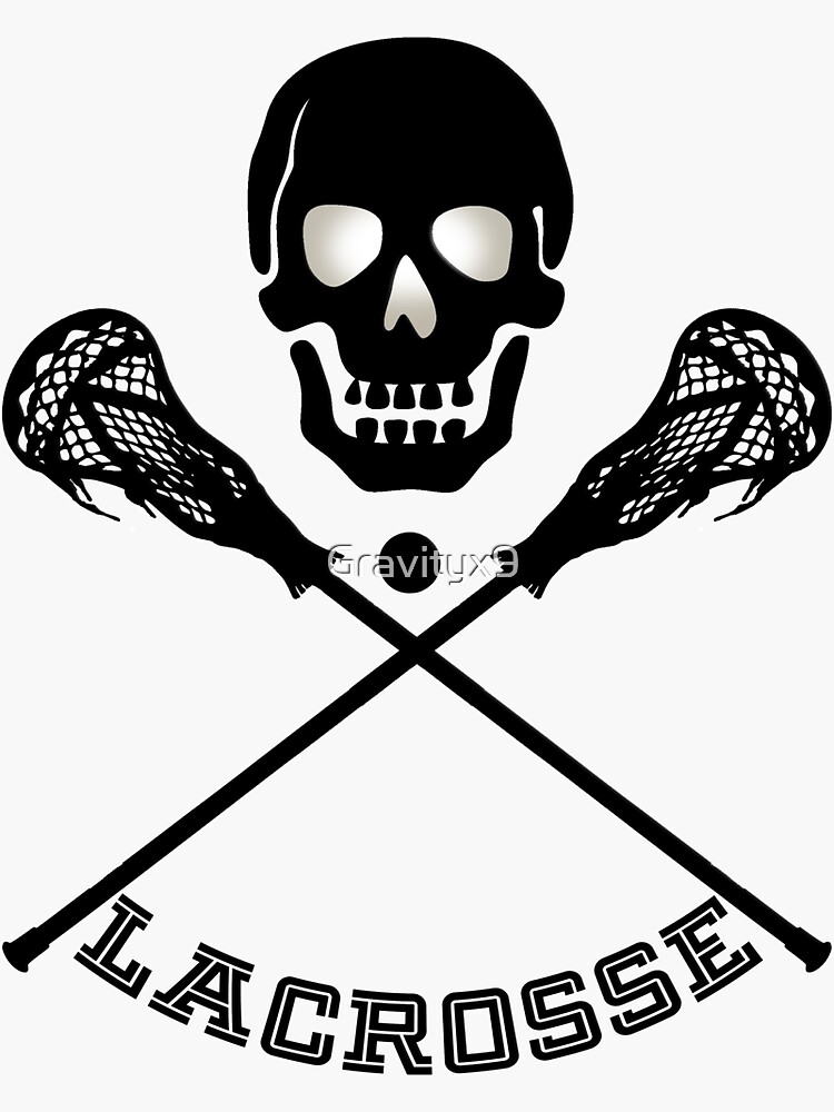 Skull and Lacrosse Sticks by Gravityx9