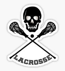Skull and Lacrosse Sticks Sticker