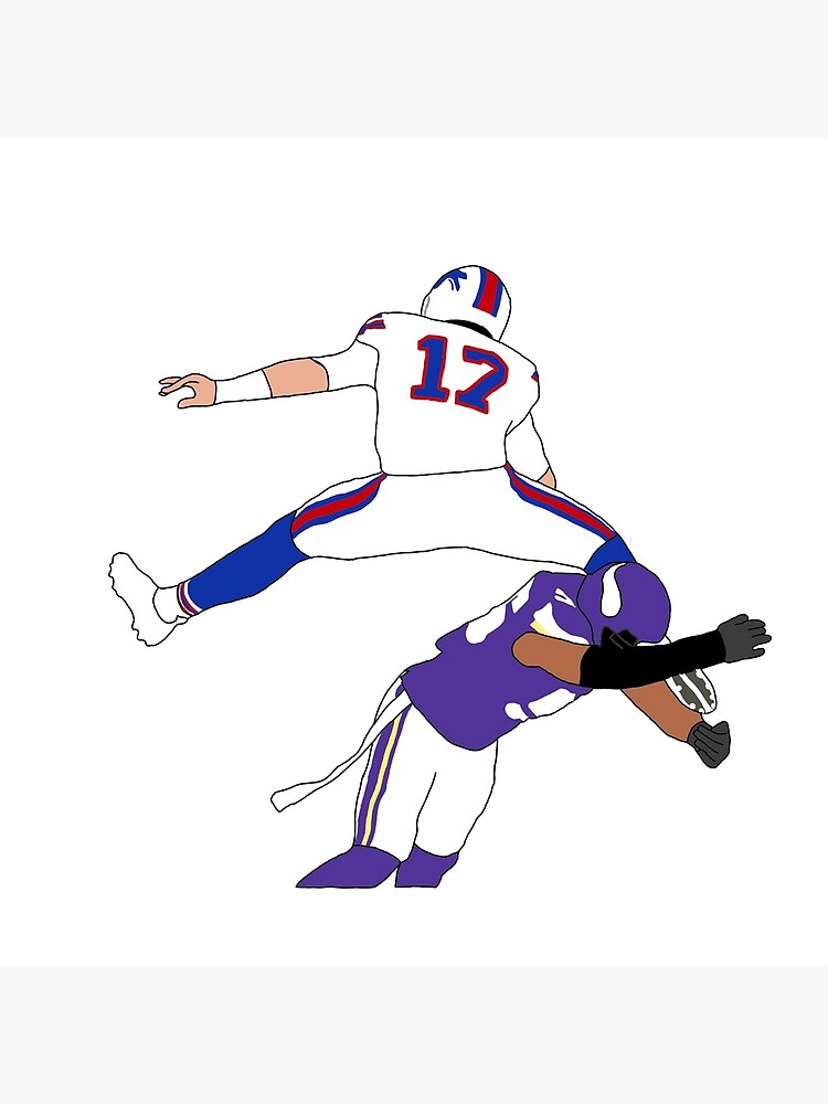 Josh Allen Drawing | Throw Pillow