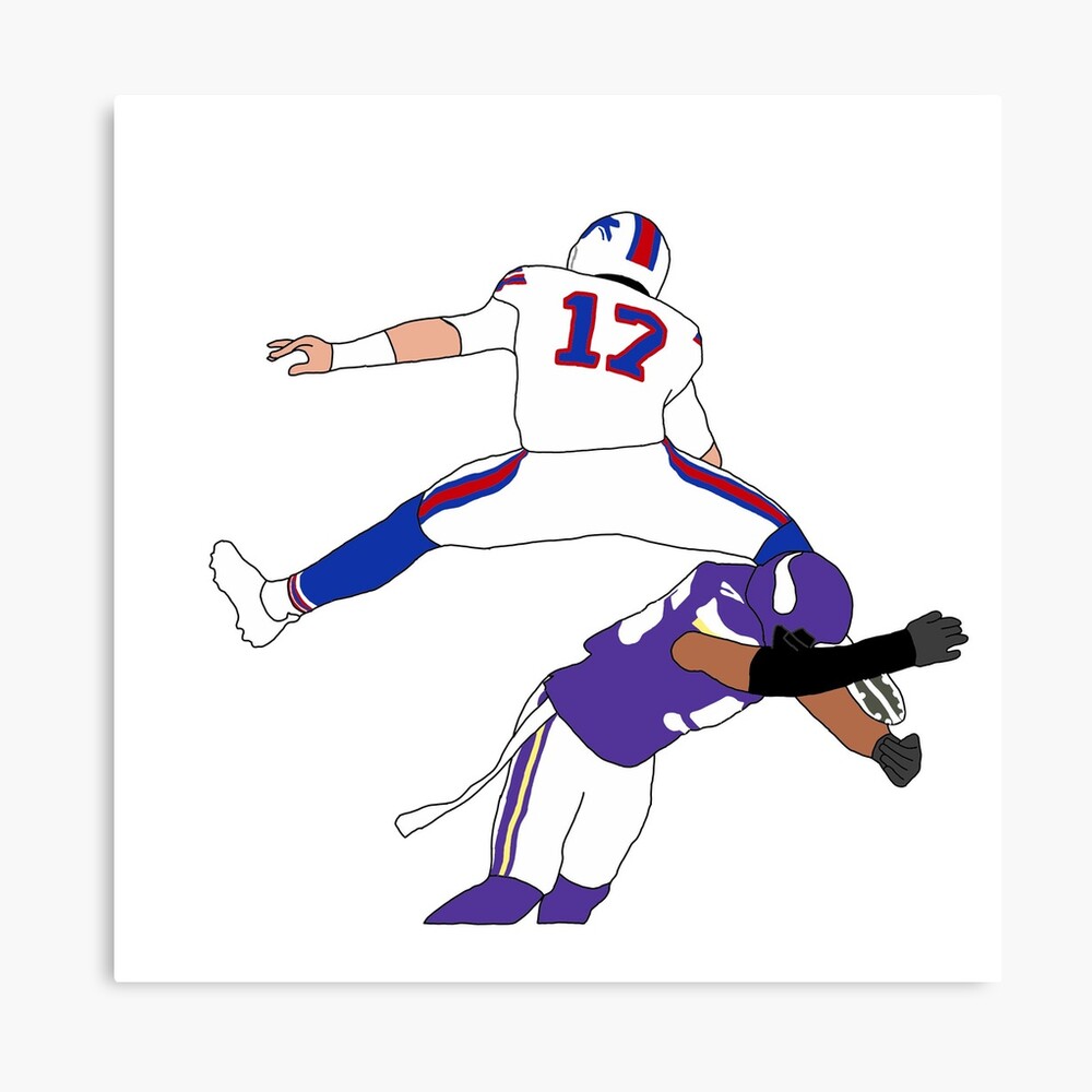 Buffalo Bills Josh Allen Hurdle' Metal Print for Sale by phinsup