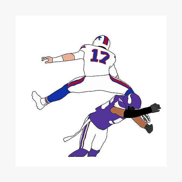 "Buffalo Bills Josh Allen Hurdle" Photographic Print for Sale by