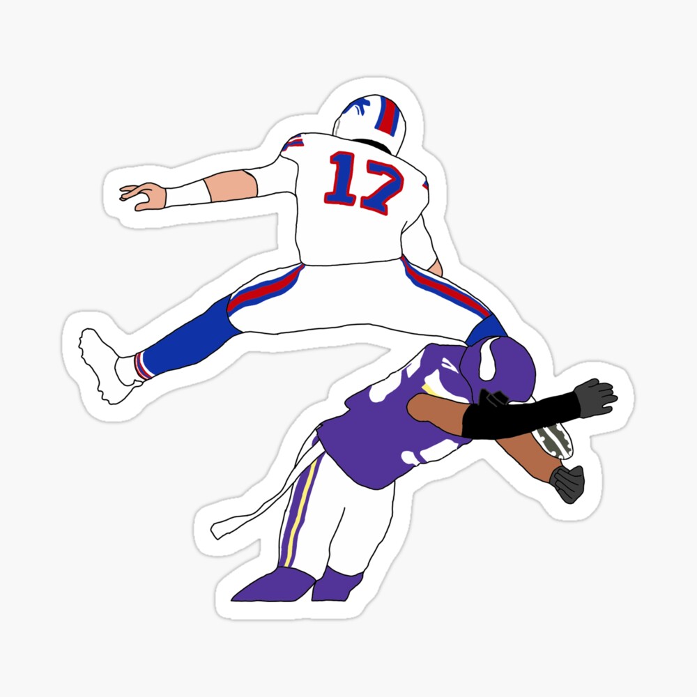 Buffalo Bills Josh Allen Hurdle Greeting Card for Sale by phinsup