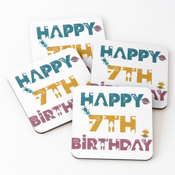 Item preview, Happy 7th Birthday space, Alien designed and sold by marosharaf.