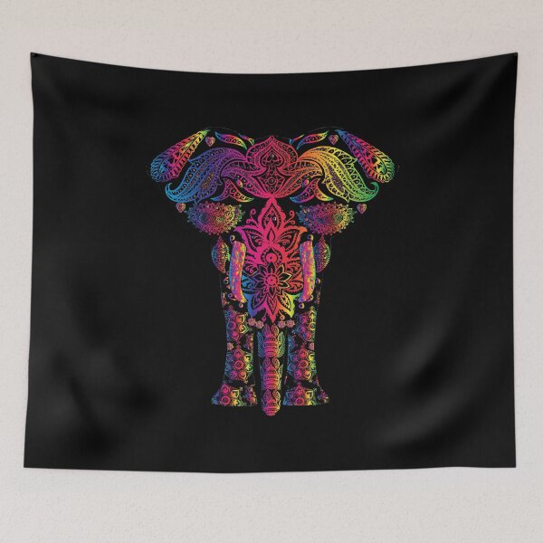 Item preview, rainbow elephant zen meditation hindu designed and sold by libs182.