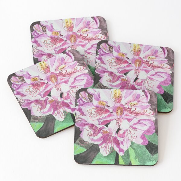 Item preview, Pink Rhododendron flower watercolour painting  designed and sold by esvb.