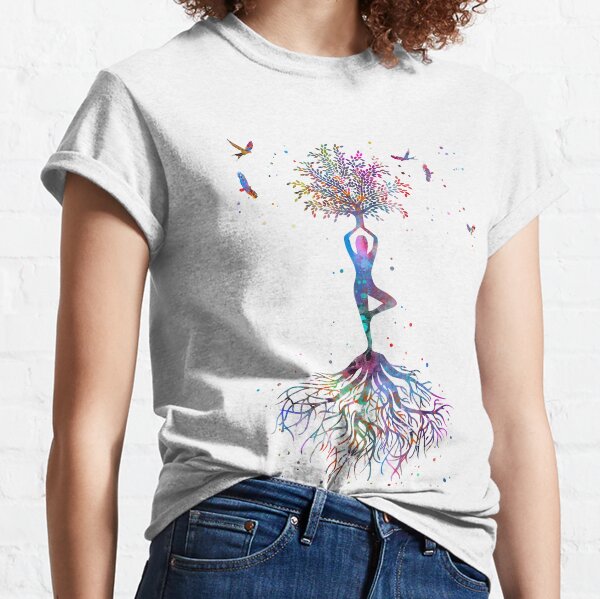 1.Buy Yoga Tree Pose T-shirt|Women's Yoga T-shirts by Out of Order