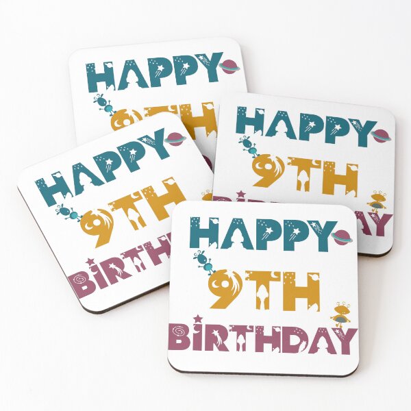 Item preview, Happy 9th Birthday space and Galaxy designed and sold by marosharaf.