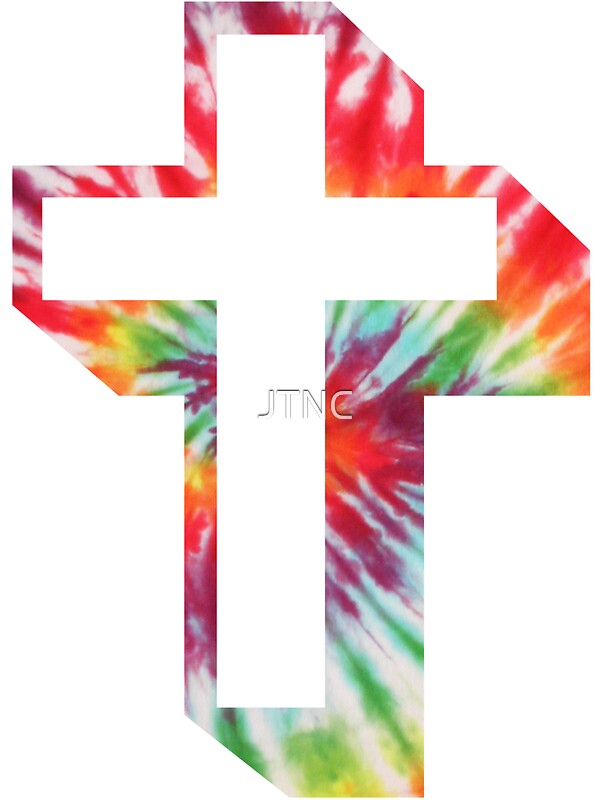 "tie-dye-cross" Stickers by JTNC | Redbubble