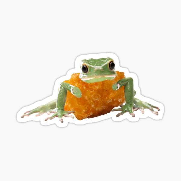 chicken nugget frog the second Sticker for Sale by Finchlette