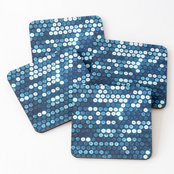 Item preview,  shiny blue sequins print designed and sold by Gossip Rag.