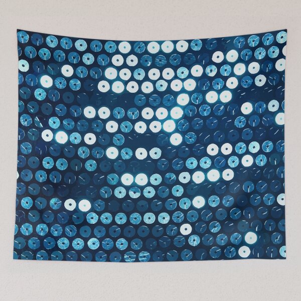 Item preview, shiny blue sequins print designed and sold by Gossip Rag.