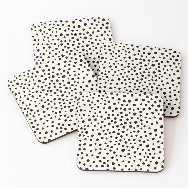 Item preview, Brushstrokes polka dots mask black and white designed and sold by enricadenicola.