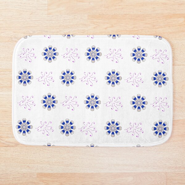 Item preview, Navy Blue Monogram Flowers designed and sold by Julia Cheng.