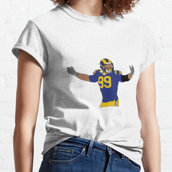 Men's Nike Aaron Donald White Los Angeles Rams Name & Number T-Shirt 
